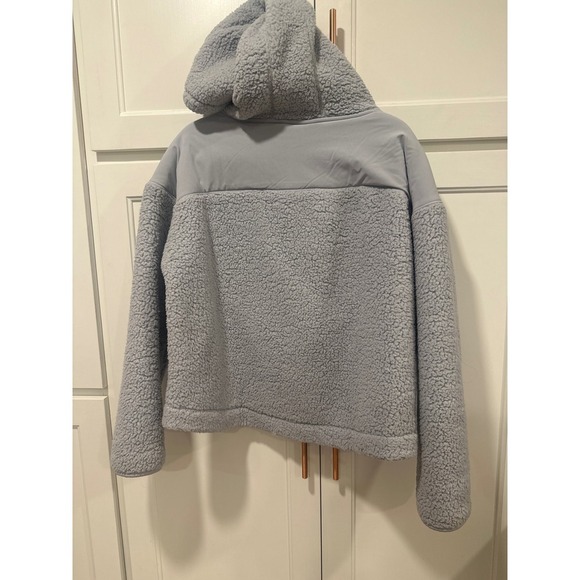 Under Armour Womens Hoodie XL Gray Sherpa Fleece Pullover Drawstring Cozy Warm - Picture 4 of 7